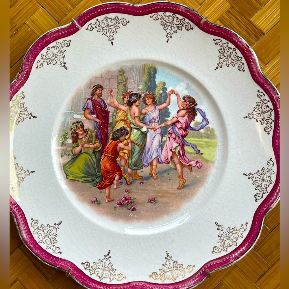 Antique Limoges plate w/hanger